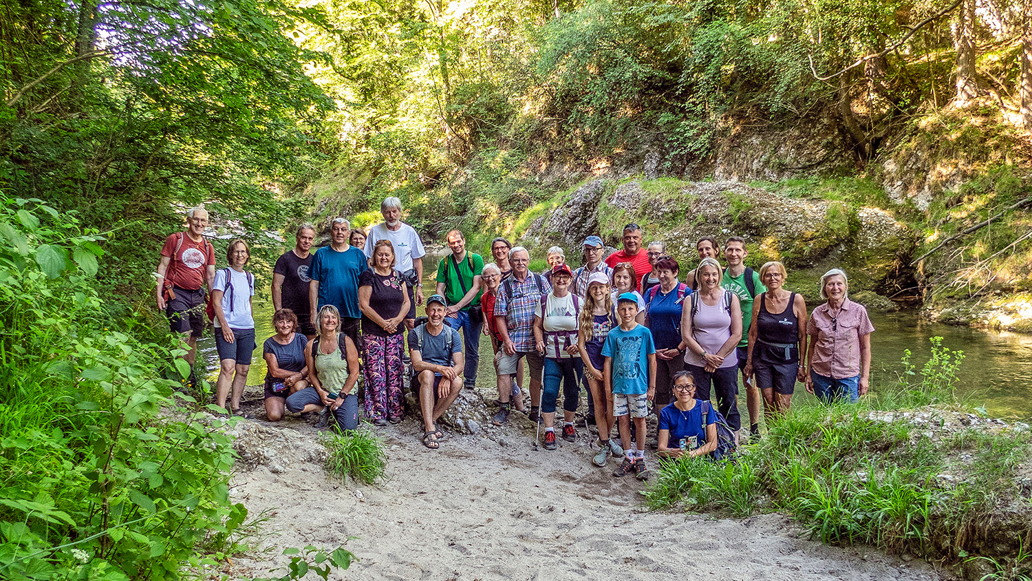 Gruppenbild in der Erlaufschlucht