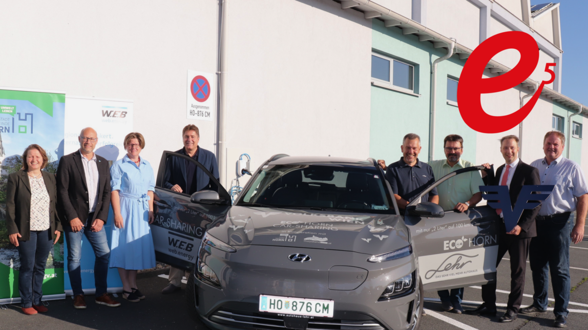 Mit dem e-Carsharing Fahrzeug ergeben sich neue Möglichkeiten für die nachhaltige Mobilität in Horn.