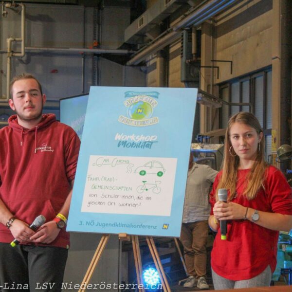 Die Ergebnisse des Workshops zum Thema "Mobilität" werden präsentiert.