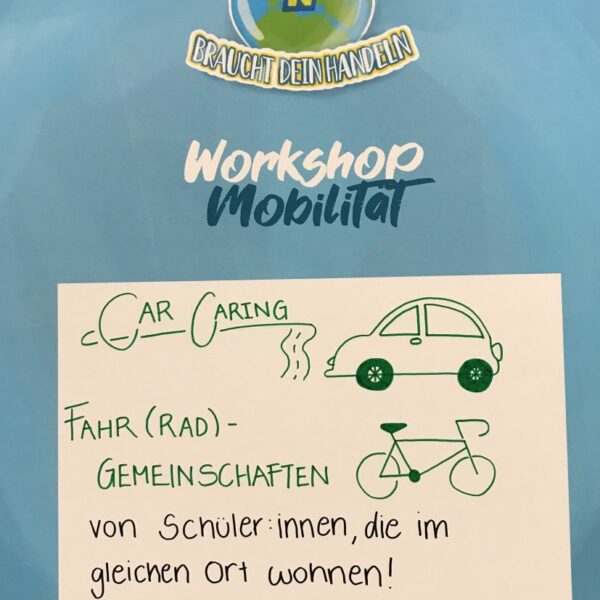 Ergebnisse der NÖ Jugendklimakonferenz 2021 zum Thema "Mobilität".