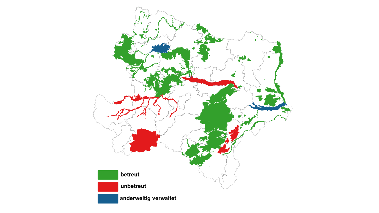 Übersichtskarte mit Europaschutzgebieten in Niederösterreich